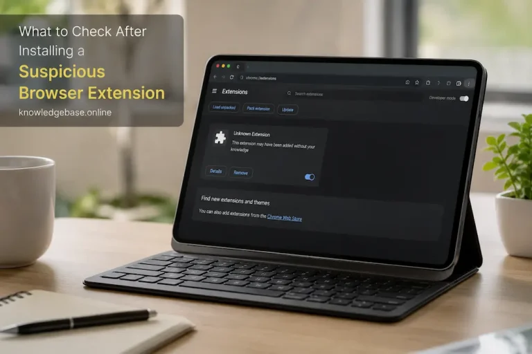 What to Check After Installing a Suspicious Browser Extension